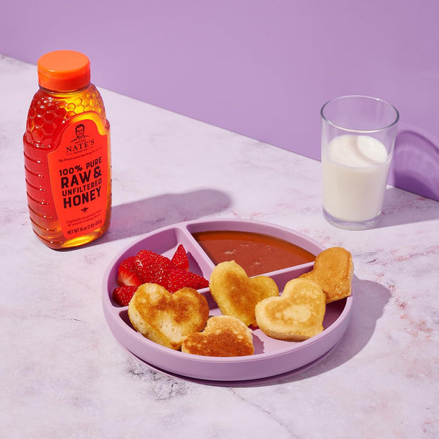 Nate's 100% Pure, Raw & Unfiltered Honey - Award-Winning Taste, 16oz.Squeeze Bottle (6-Pack)