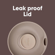 Owala SmoothSip Slider Insulated Stainless Steel Coffee Tumbler, Reusable Iced Coffee Cup, Hot Coffee Travel Mug, BPA Free 12 oz, Tan/White (Vanilla Bean)