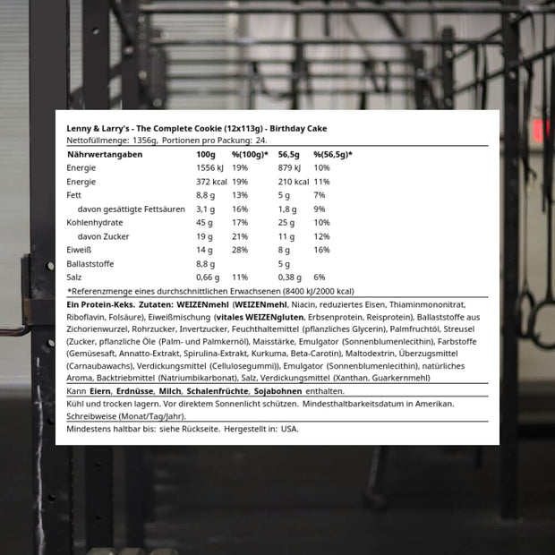 Lenny & Larryâ€™s - The Complete Cookie - Birthday Cake - 16g of Protein, 0g Trans Fat, No Soy, No Dairy, No Egg, 4 Oz (Pack of 12)