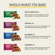 Whole Wheat Nature Fig Bars Variety Pack 16ct - Whole Wheat Grain Apple, Chocolate Brownie, Blueberry, Raspberry, Original, Strawberry, - Non GMO, Non Dairy, Plant Based, healty Snack Variety Fig Bar Mixed