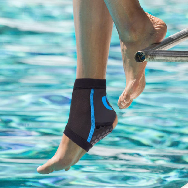 Nvorliy AquaFlex Pro Ankle Sleeve – FSA or HSA Eligible Compression Brace for Swimming, Water Sports, Diving, Surfing, Kayaking & Injury Recovery – for Men & Women