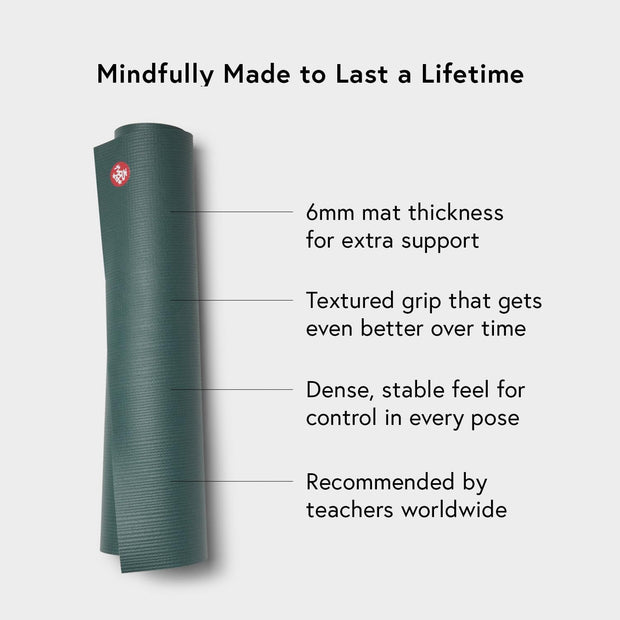 Manduka PRO Yoga Mat 71" - 6mm | Lifetime Durability | Hygienic Construction | Premium Studio Quality | Teacher Approved | 71 x 26 inches | Verve