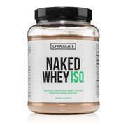 NAKED Whey Isolate Protein - Only 2 Ingredients, 30g Grass-Fed Protein, Zero Carb, Unflavored, Undenatured, Non-GMO, No Soy, Gluten-Free, No Preservatives - 28 Servings