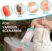 Waterproof Leg Cast Cover for Showering, Reusable Shower Sleeve for Lower Leg After Surgery, Watertight Non-Slip Adult Fracture Protector Bag, Water Proof Medical Covers for Calf/Ankle/Wound/Bandages