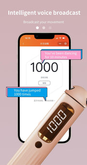 Jump Rope - Jump Rope for Men, Weighted Jump Rope, Jump Rope for Women, Adjustable Length, Smart App, LCD Counter, Durable PVC, 2-in-1 Ropeless & Traditional Modes for Home, Gym, Office, Outdoor Use