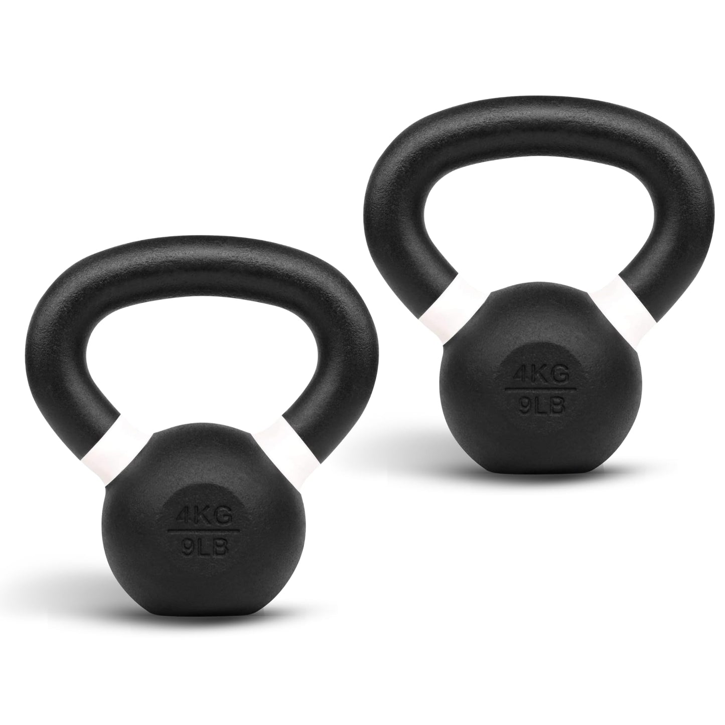 Yes4All Powder Coated Cast Iron Kettlebell Strength Training Kettlebells Weight Set for Full Body Workout, Home Gym