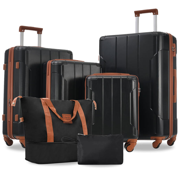 Merax Luggage Sets 3-Piece Hardshell with Spinner Wheels Lightweight Suitcase with Corner Guards (Green, 20/24/28)