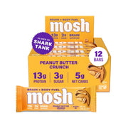 MOSH Variety Pack Keto Protein Bars, High Fiber, Low Carb, Gluten Free, High Protein, Brain Healthy Snack with Ashwagandha, Lion's Mane, 15 Count