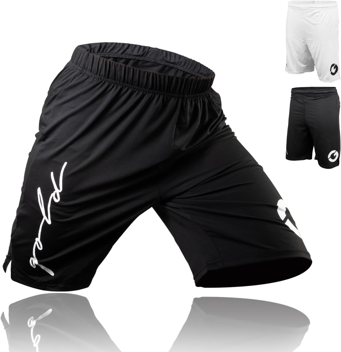 Gold BJJ Jiu Jitsu Shorts - IBJJF Approved No Gi Fight Short - for Grappling, MMA, Wrestling, Muay Thai & Boxing