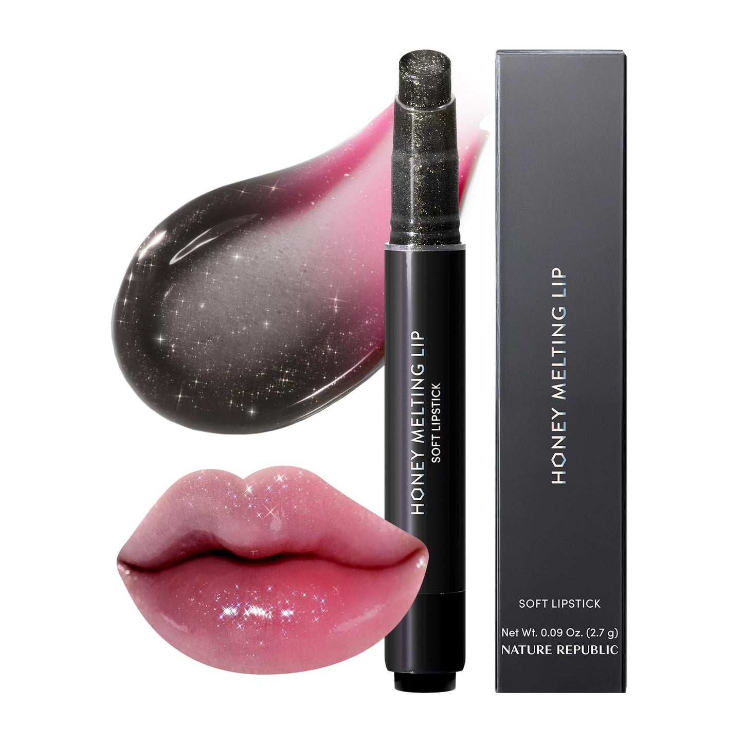 Nature Republic HONEY MELTING LIP PLUMPING (11 PINK) SOFT LIP STICK Tint & Plump Hydrating Gloss, Moisturizing balms, Volumizing formula & Sheer tint, Glowy Finish, korean make up