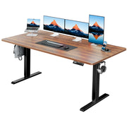 HUANUO 48" x 24" Electric Standing Desk Adjustable Height, 4 Memory Height Settings, Headphone Hook, Cable Manager, Sit Stand Up Desk for Home Office & Computer Workstation, Black