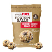 simplyFUEL Whole Food Protein Balls with Probiotics - Brownie Batter Snacks - 8g Protein Snack - Gluten Free Energy Balls