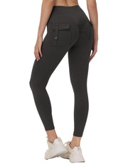 Womens Cargo Leggings with Pockets Scrunch Workout Butt Lifting Leggings Tummy Control Yoga Pants