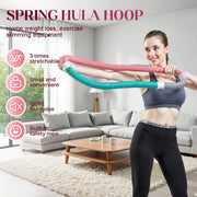 Weighted Hula Hoop for Adults - 2025 New Foldable Soft Spring Fitness Hoop for Waist Slimming, Home Workout & Travel