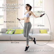 Jump Rope Workout Fitness Exercise Equipment Home Gym, Men Women and kids, Health,From Only U, (Multiple Colors)