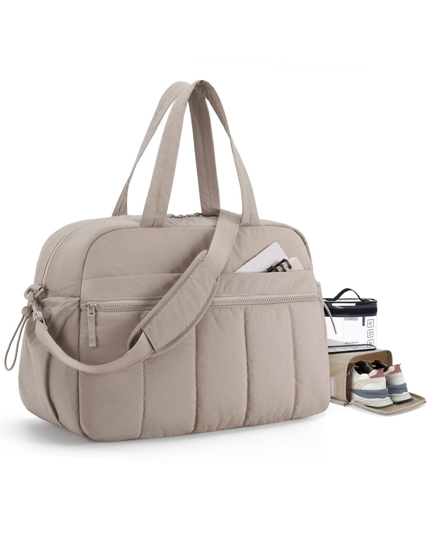 BAGSMART Gym Bag for Women, Duffle Bag for Travel with Wet Pocket, Lightweight Carry on Weekender Duffel, Water Resistant