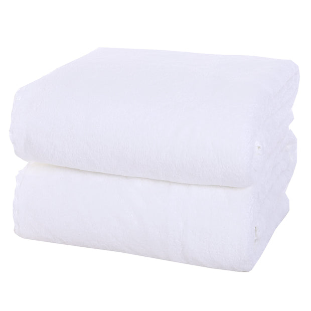 MOONQUEEN 2 Pack Premium Bath Towel Set - Quick Drying - Microfiber Coral Velvet Highly Absorbent Towels - Multipurpose Use as Bath Fitness, Bathroom, Shower, Sports, Yoga Towel (Grey)