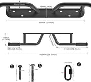 SELEWARE Heavy Duty Wall Mounted Doorway Pull Up Bar Fully Welded Multifunctional Chin Up Bar with Resistance Band Hooks & Ball Finger Training, 500LB Capacity Support Beam or Joist Mount
