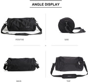 Small Sports Gym Bag Workout Lightweight Duffel Bags for Men and Women Black X-Small