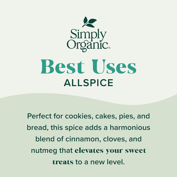 Simply Organic Allspice, Organic, 2.57 Ounce