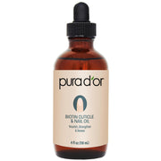 PURA D'OR 4 Oz Nail and Cuticle Oil - Nourishing Treatment with Dropper - Natural Blend Enriched with Biotin, Vitamin E, Milk for Nail Growth, Healthy Nail Beds and Great for Acrylic Nails