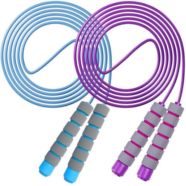 Jump Rope for Kids - Adjustable Soft Skipping Rope with Skin-Friendly Foam Handles for Kids, Boys, Girls, Children - Outdoor Fun Activity, Great Party Favor, Exercise Activity & Fitness