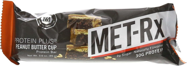 MET-Rx Protein Plus Bar, Great as Healthy Meal Replacement, Snack, and Help Support Energy, Gluten Free, Peanut Butter Cup, With Vitamin A, Vitamin C, and Zinc to Support Immune Health, 85 g,9 Count