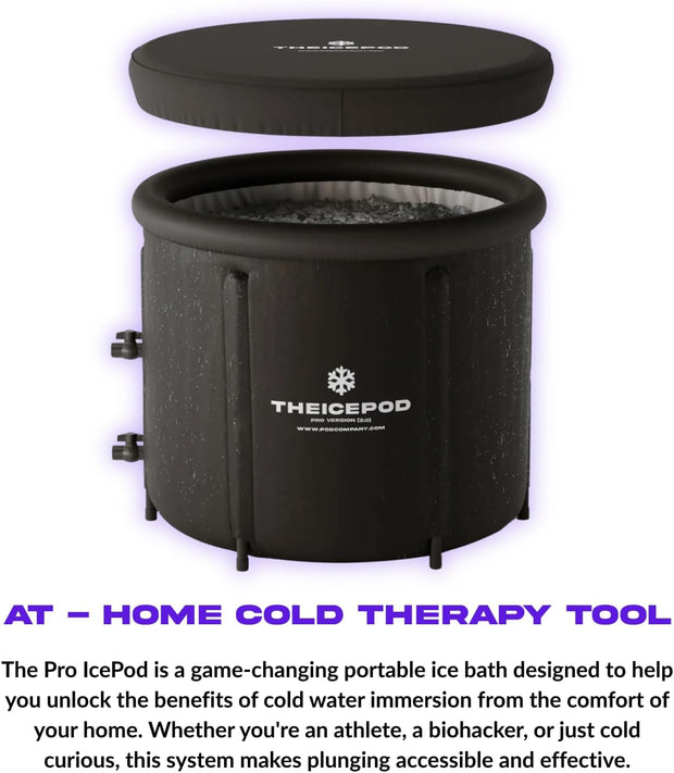 The Ice Pod Pro – Premium Cold Plunge Tub for Daily Recovery – Extra-Insulated Design with Thermal Lid – Built for Comfort, Performance & Durability - The Pod Company