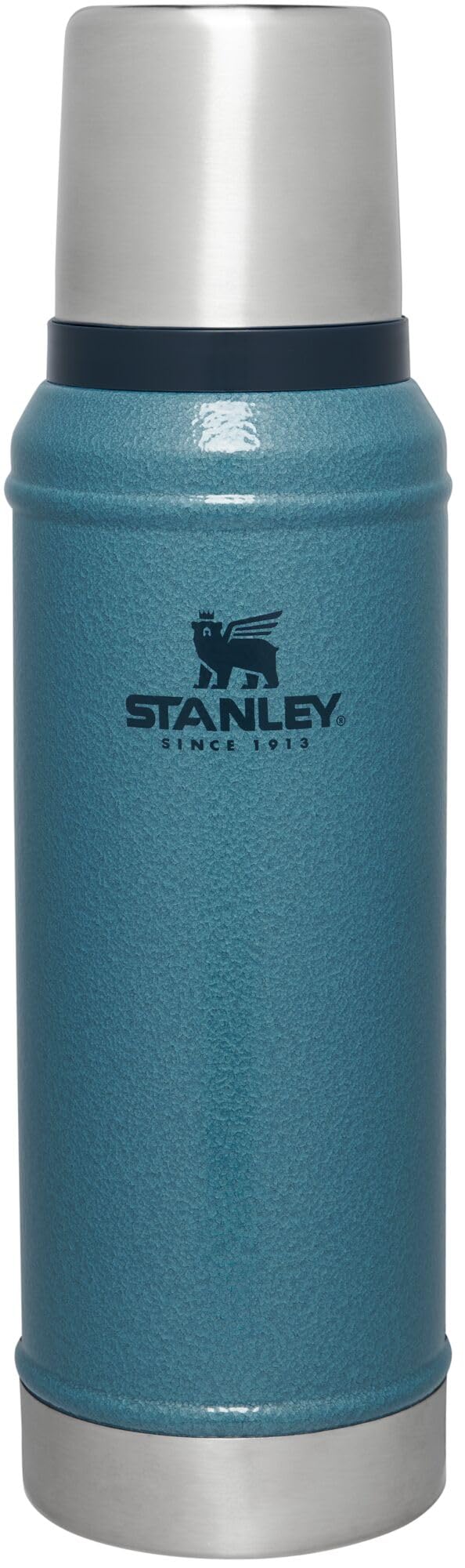 Stanley Classic Legendary Vacuum Bottle 2.0 qt | Wide Mouth with Leakproof Cup Lid | Keep Drinks Hot or Cold | Packable for Travel | Insulated Stainless Steel Thermos | BPA-Free | Hammertone Green