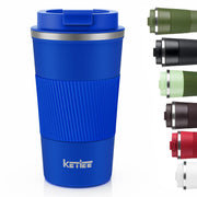 KETIEE Travel Coffee Mug Spill Proof 12oz, Insulated Reusable Coffee Cups with Seal Lid, Vacuum Stainless Steel Travel Mug to Go Car Tumbler for Hot/Ice Drinks (Grey)