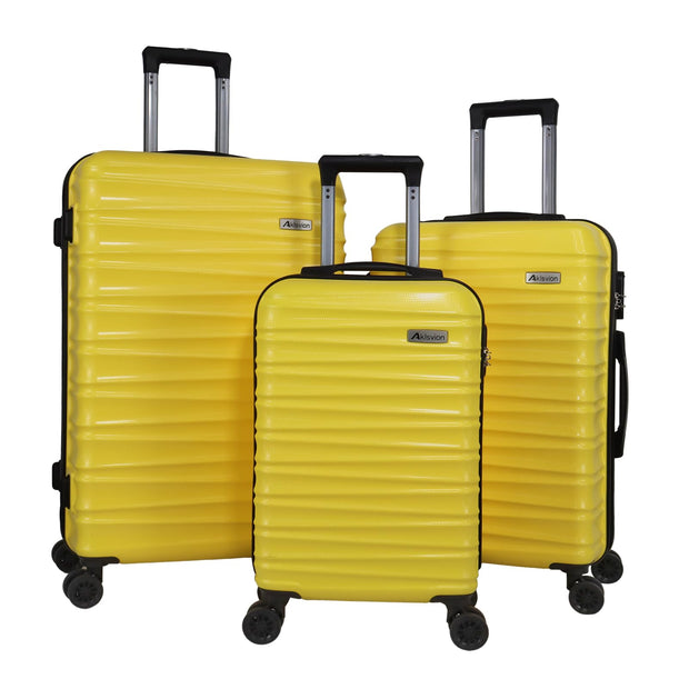 Luggage Set 3 Pieces (20/24/28) -Suitcase Set - Carry on Luggage with Wheels - Check-in Luggage - PC + ABS Durable Suitcase Rotating Silent Wheels Hardside Luggage with Spinner Wheels,3pcs (Pink)