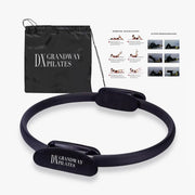 Premium Pilates Ring Fitness Circle - Lightweight Durable Foam Padded Handles, Flexible Resistance Exercise Equipment for Toning Arms, Thighs, Legs & Core