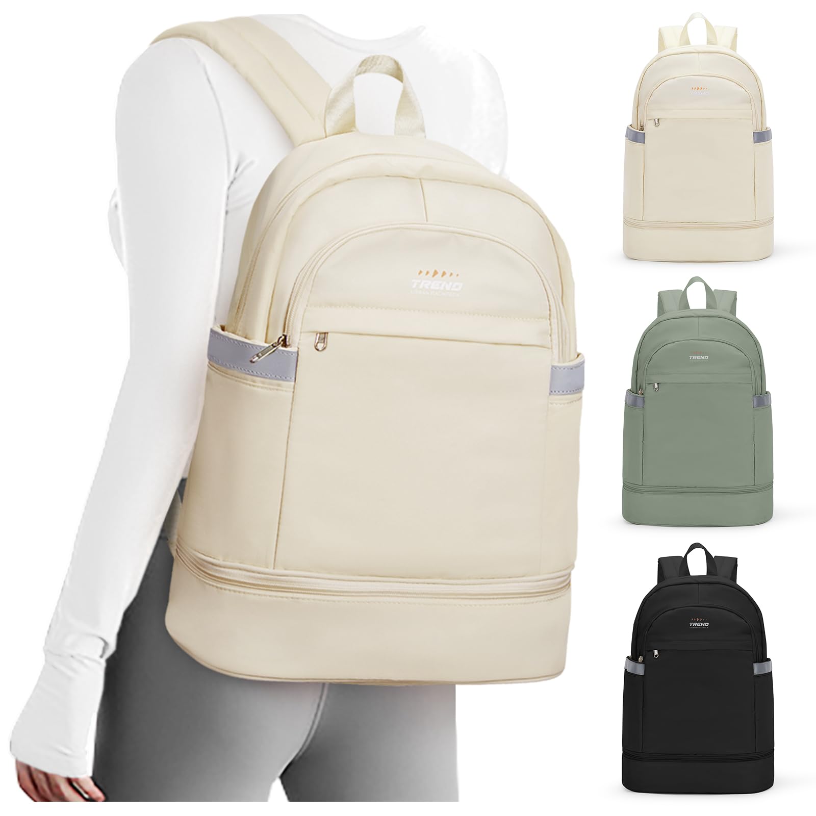 coofay Gym Backpack For Women Waterproof Backpack With Shoe Compartment Lightweight Travel Backpack Sports Backpacks Small Gym Bag