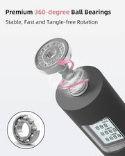 YOTTOY Skipping Ropes for Adults -Cordless Counter Jump Rope with Large Cordless Ball-Weighted Jump Rope for Women with LCD Display