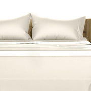 TEXAS LINEN CO. 100% Egyptian Cotton Sheets King Size Set - 1200 Thread Count Egyptian Cotton Luxury Sheets King Size, 17" Deep Pocket, Soft, Cooling Sateen Weave Hotel Quality Bedding Set - White