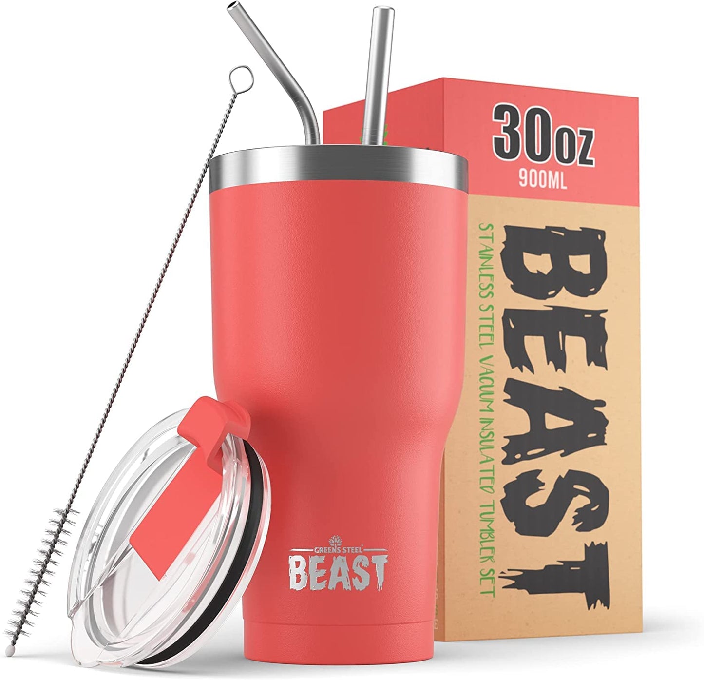 Beast 50 oz Tumbler Stainless Steel Vacuum Insulated Coffee Ice Cup Double Wall Travel Flask (Arctic White)