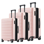 NINETYGO Carry On Luggage 22x14x9 Airline Approved, 20 Inch Luggage with Smooth Spinner Wheels, Lightweight, Hard Shell PC Suitcase Carry-On, Travel Luggage, TSA Approved (Pink, Rhine Basic)