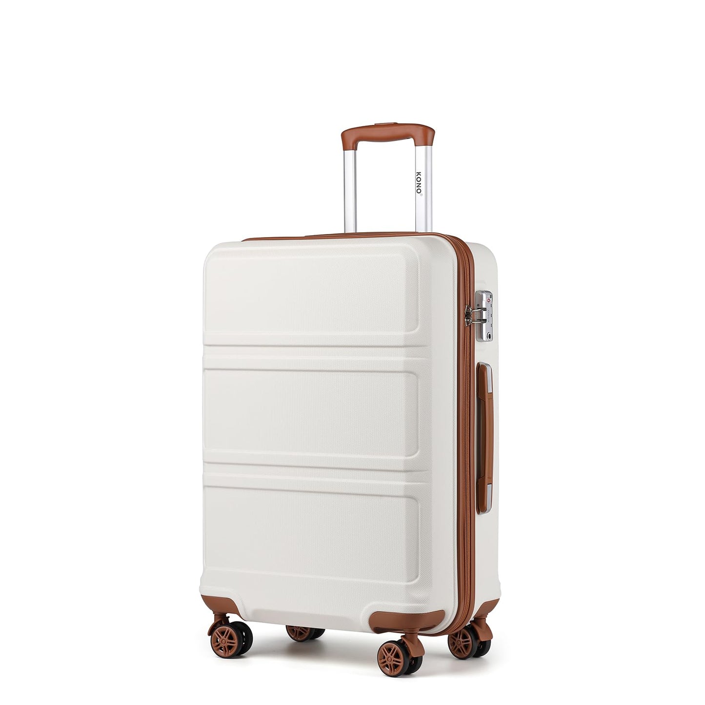 Kono 3 Piece Luggage Sets Expandable(only 28") Lightweight with Spinner Wheels TSA Lock Hardside Travel Rolling Suitcases 20in 24in 28in Carry on Pink