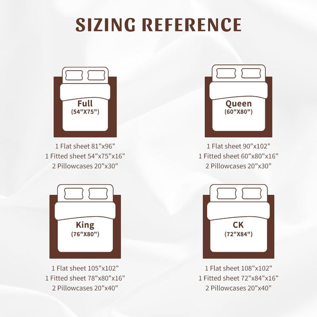 100% Egyptian Cotton Sheets King Size 4 Pcs Sheet Sets 1200 Thread Count 16" Deep Pocket Fitted Sheet Soft Breathable Bedding Set (King, White)