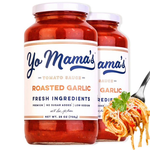 Yo Mama's Foods Keto Marinara Pasta Sauce - (3) 12.5 Ounce Jars - No Sugar Added, Low Carb, Low Sodium, Gluten Free, Paleo Friendly, and Made with Fresh, Non-GMO Tomatoes