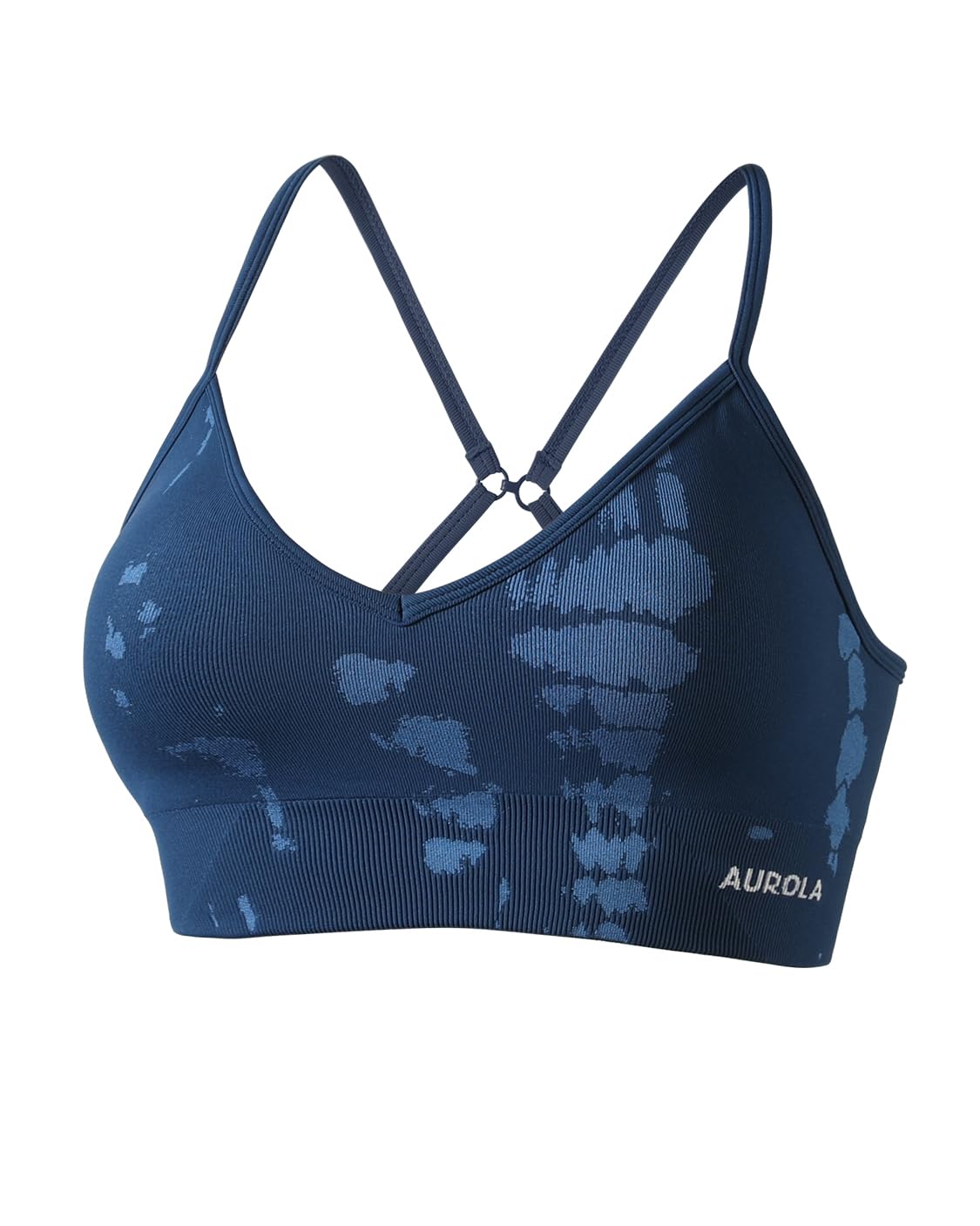 AUROLA Serpent Seamless Sports Bras for Women,Backless Padded Strappy Workout Gym Yoga Crop Tops