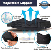 Wonder Care Neck Brace for Sleeping Cervical Collar Adjustable Neck Support Brace Relief Cervical Spine Pressure Ideal for Travel, Office Workers & Neck Injury Recovery, X-Large