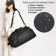 Waterproof Gym Bag with Shoe & Wet Compartment for Men/Women,Sports Duffle Bags for Workout/Fitness/Travel(Black,20"x11"x11")