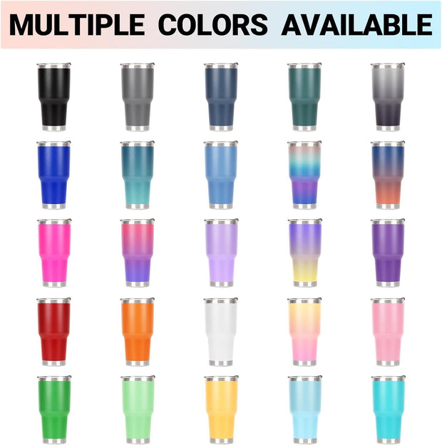 Personalized Tumbler with Picture Text Name Logo, 30oz Stainless Steel Custom Coffee Mug cup with Lid Straw, Anniversary Wedding Christmas Birthday Gifts for Women Men Kid