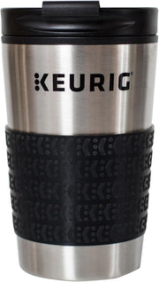 Keurig Stainless Steel Insulated Coffee Travel Mug, Fits Under Any Keurig K-Cup Pod Coffee Maker, 12 Oz, Stainless Steel
