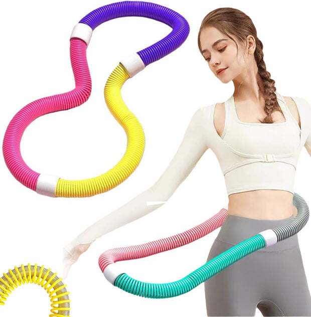 Soft Spring Exercise Hoop for Adults, Foldable Fitness Hoop with No Waist Damage Spring Design, Portable Slimming Exercise Equipment, Spring Fitness Circle for Home and Travel