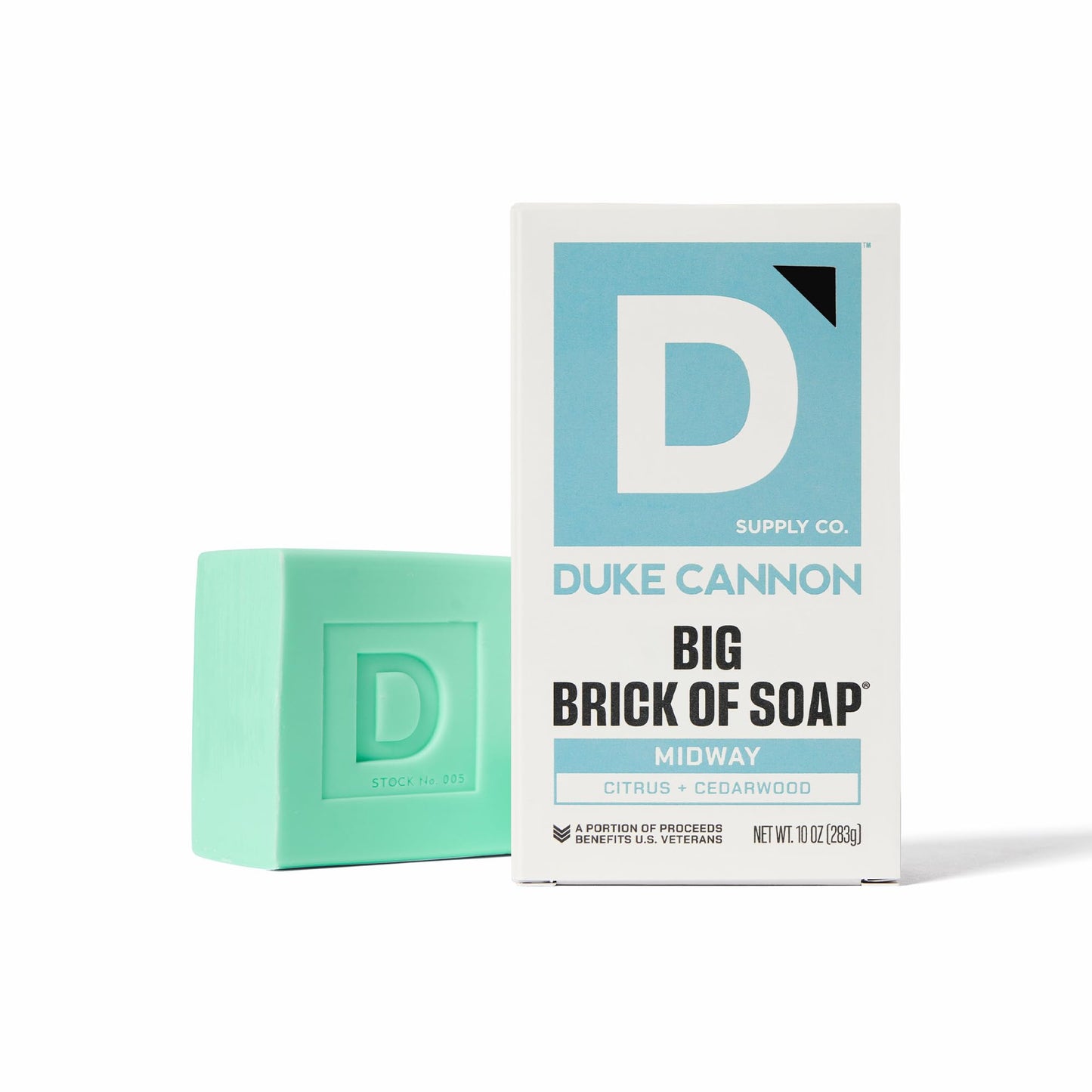 Duke Cannon Supply Co. Extra Large Bar Soap - Men's Natural Bar Soap with a Masculine Scent - USA-Made Soap for Men - All Skin Types - Big Brick of Soap - Gun Smoke (10 oz)