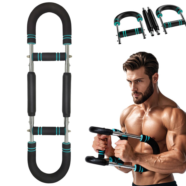 Vedaeyer Twister Arm Trainer, 40-100lb Arm Trainer for Men - Chest/Shoulder/Triceps Workout Equipment, Portable Spring Resistance Home Fitness Equipment, 3-Level Adjustable Design