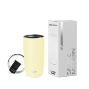 Simple Modern Travel Coffee Mug Tumbler with Flip Lid | Reusable Insulated Stainless Steel Cold Brew Iced Coffee Cup Thermos | Gifts for Women Men Him Her | Voyager Collection | 12oz | Almond Birch