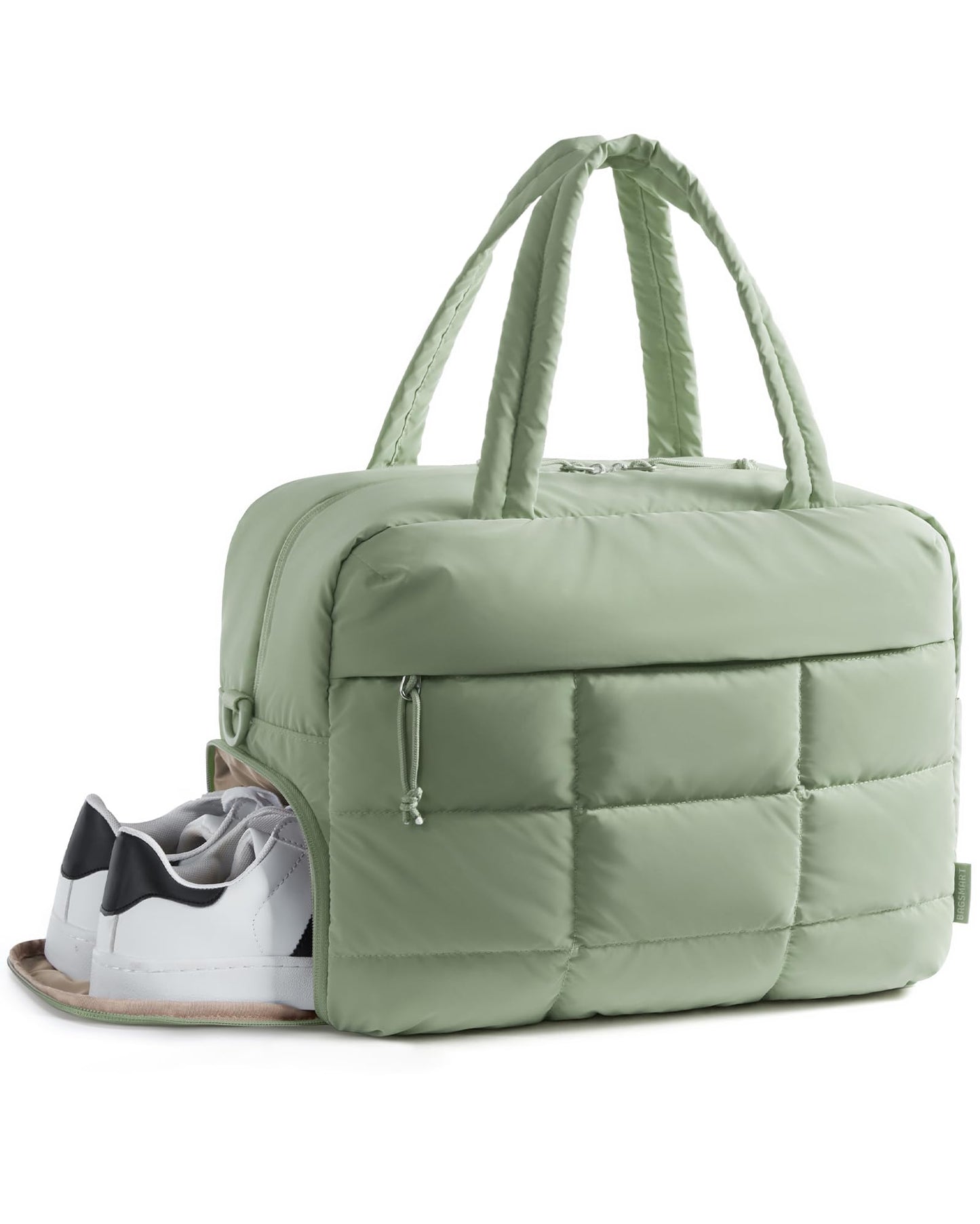 BAGSMART Gym Bag for Women, 23L Carry on Travel Duffle Bag, Water-resistant Weekender with Shoe Compartment, Camel
